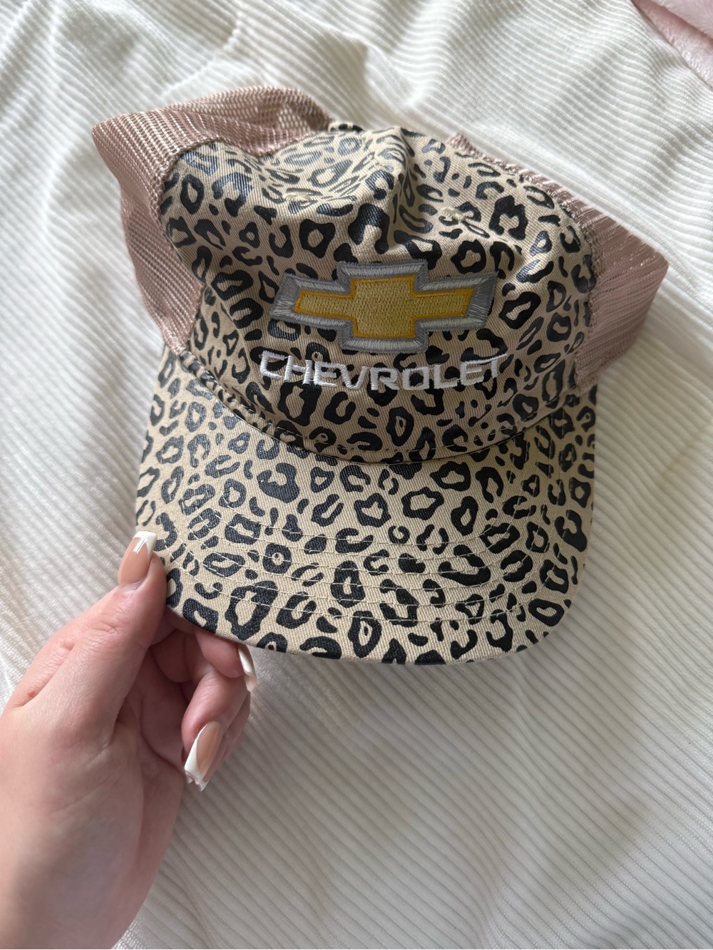 Cheetah print Chevy hat